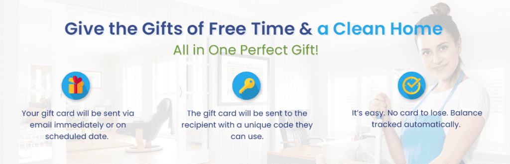 Gift cards for cleaning service in the Raleigh area.