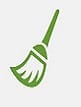 Mission Maids Company logo: Image of green mop.