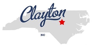 Clayton NC map